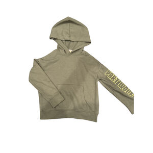 Thereabouts Boys Hoodie Green Part Wolf Graphic Size XS 6/7 Cotton Recycled Poly